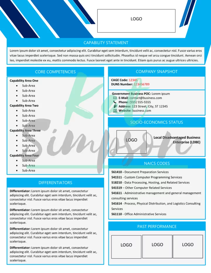 Modern Capability Statement Template - CSNI2